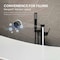 Kibi Cube Floor Mount Tub Filler With Hand Shower - Matte Black KTF302MB - alternate 7